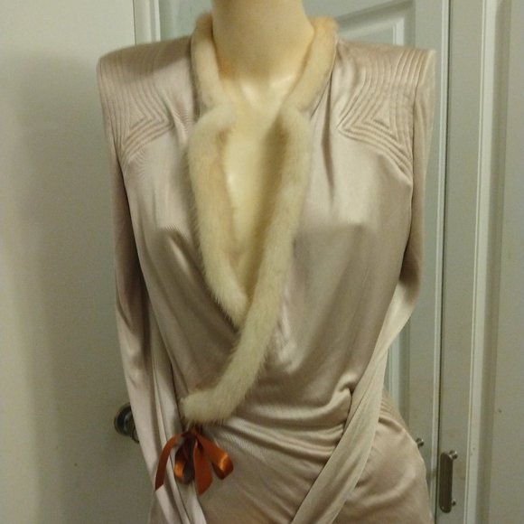 ❤️ICONIC TOM FORD YSL YVES SAINT LAURENT RIVE GAUCHE SILK MINK RUNWAY SKIRT SUIT - Picture 5 of 15